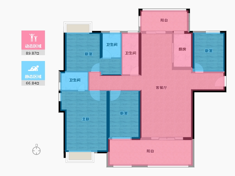 福建省-泉州市-百捷中央公园御府-140.69-户型库-动静分区