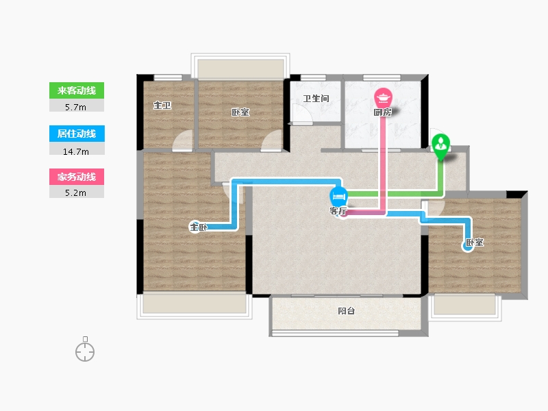 江苏省-盐城市-国投欧亚金麟府-107.89-户型库-动静线