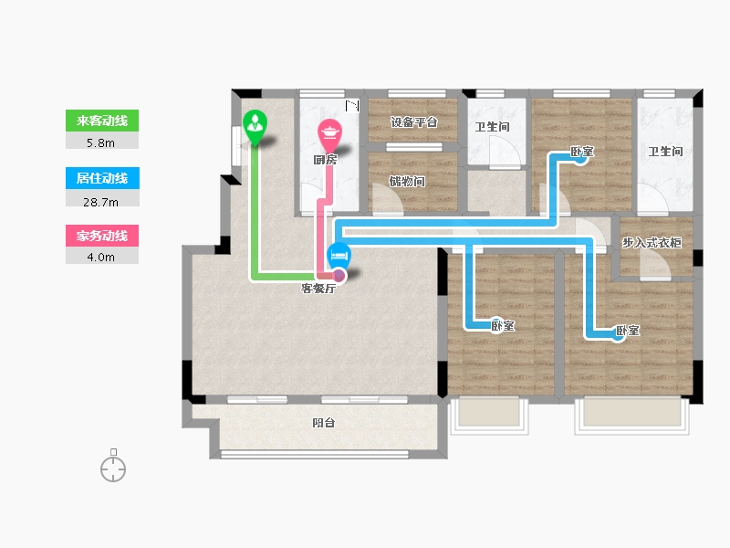 浙江省-湖州市-当代MOMΛ上品湾-108.00-户型库-动静线