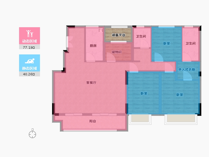 浙江省-湖州市-当代MOMΛ上品湾-108.00-户型库-动静分区