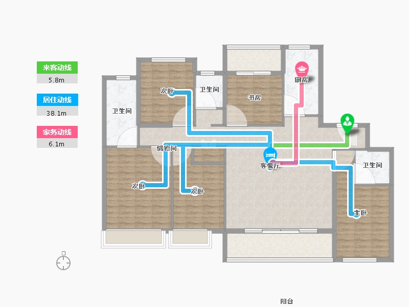 福建省-漳州市-建发珑玺-142.00-户型库-动静线