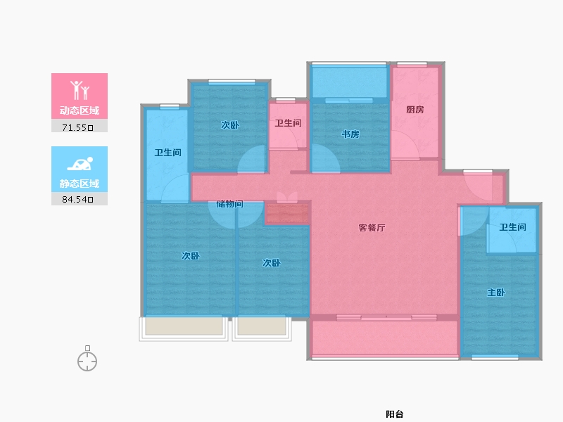 福建省-漳州市-建发珑玺-142.00-户型库-动静分区