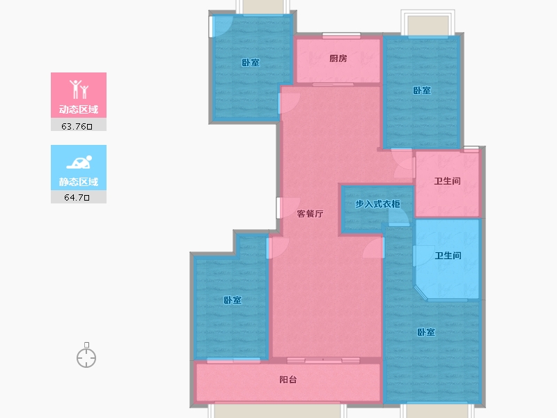 浙江省-杭州市-信达滨江壹品-115.94-户型库-动静分区