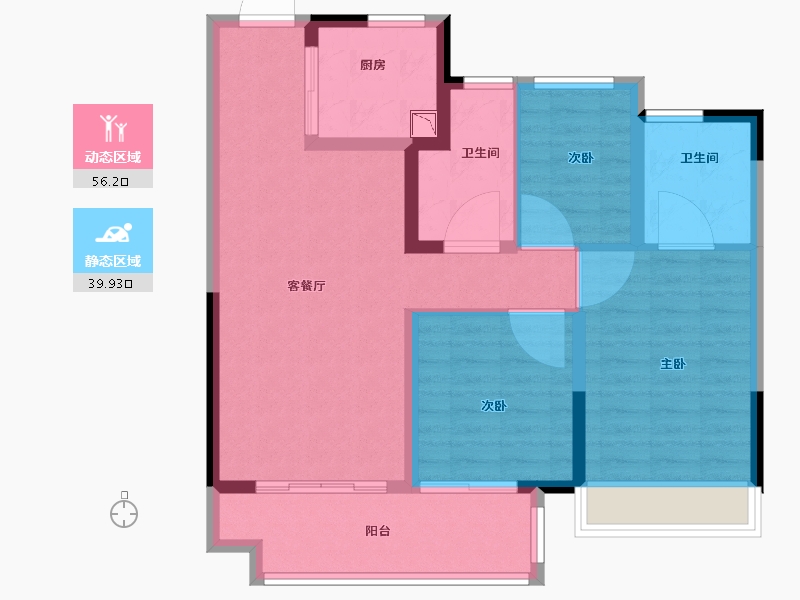 江苏省-徐州市-时代艺境-86.00-户型库-动静分区