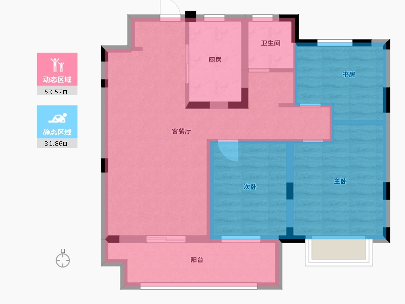 江西省-九江市-悦隽中央公园-75.97-户型库-动静分区