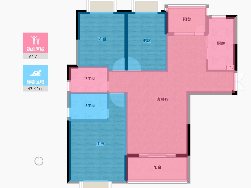 福建省-泉州市-南安明发国际城-100.97-户型库-动静分区