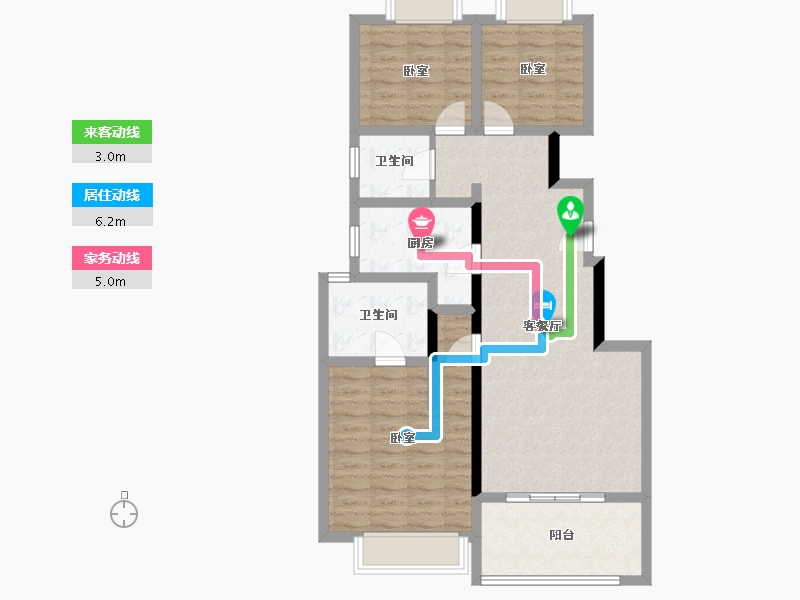 江苏省-镇江市-富力·天禧院-87.01-户型库-动静线