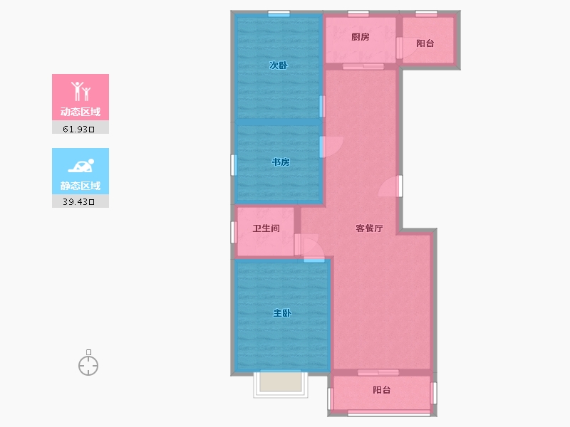 山东省-青岛市-盛泰首府-90.00-户型库-动静分区