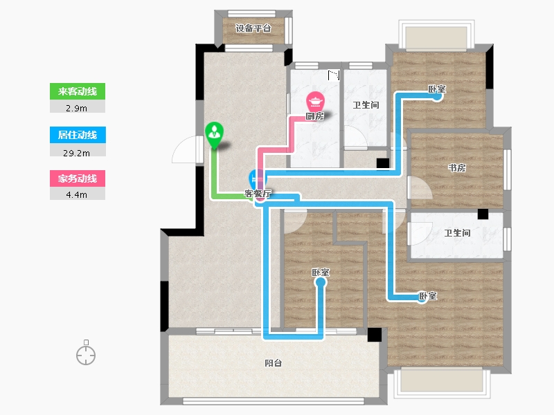 福建省-泉州市-中融天玺-113.96-户型库-动静线