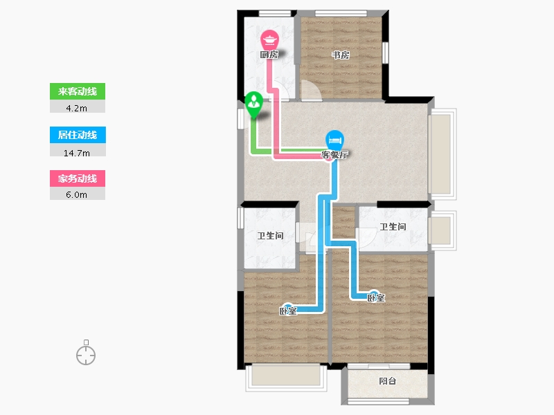 浙江省-杭州市-昆仑华府-86.26-户型库-动静线