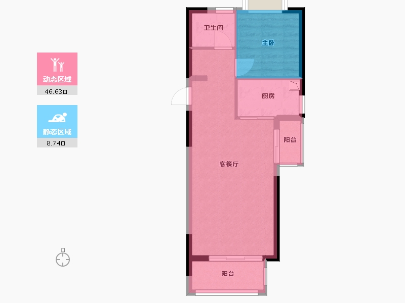 福建省-厦门市-禹洲联发璟阅城（学府1号）-49.84-户型库-动静分区