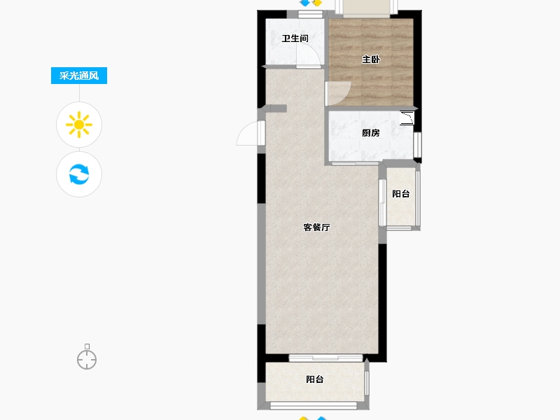 福建省-厦门市-禹洲联发璟阅城（学府1号）-49.84-户型库-采光通风