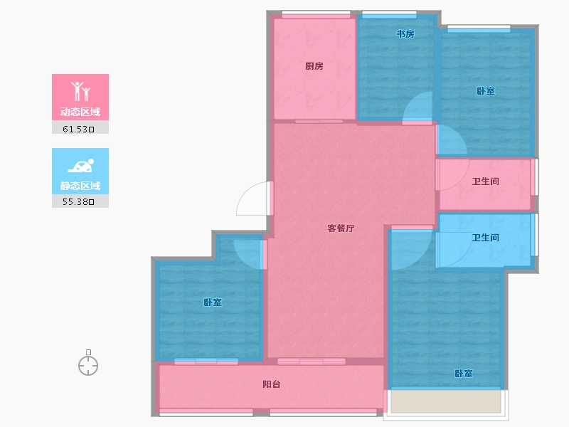 浙江省-舟山市-绿城·梧桐园-105.99-户型库-动静分区