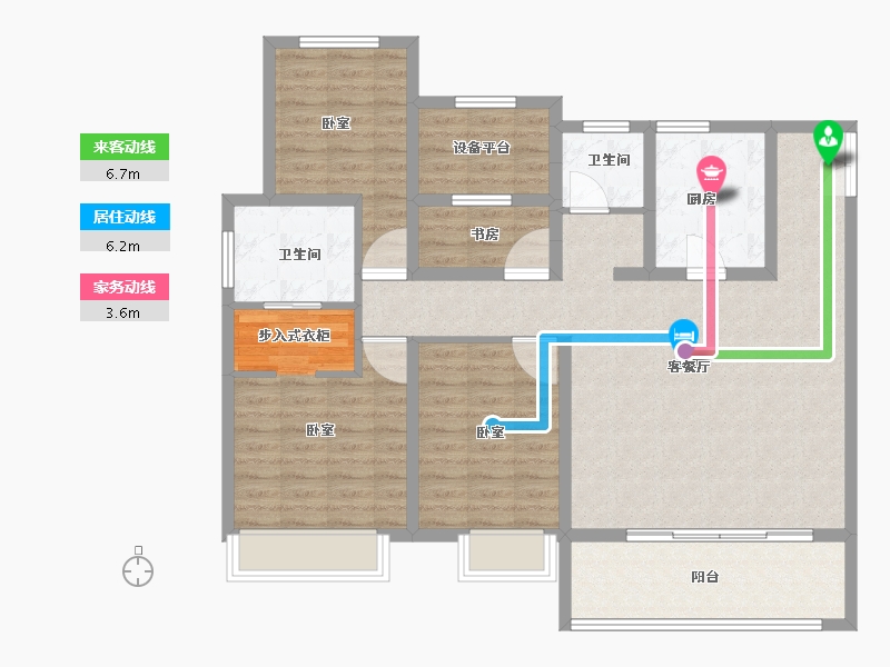 河南省-安阳市-建业多伦天筑-110.00-户型库-动静线