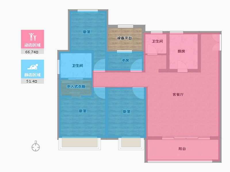 河南省-安阳市-建业多伦天筑-110.00-户型库-动静分区