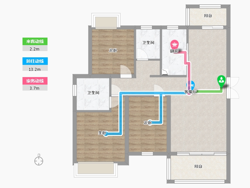 江西省-南昌市-春天里-90.00-户型库-动静线