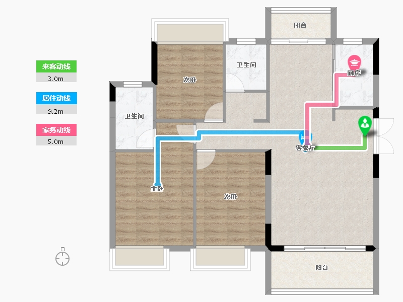 福建省-南平市-荣成凤凰华府-98.00-户型库-动静线