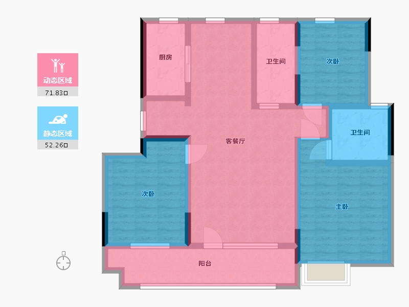 山东省-青岛市-碧海方舟-110.00-户型库-动静分区