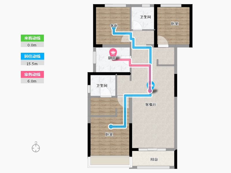 河南省-郑州市-银基国际旅游度假区-96.00-户型库-动静线