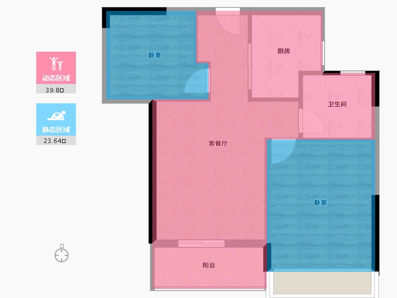 浙江省-嘉兴市-绿城乌镇蘭园-57.57-户型库-动静分区