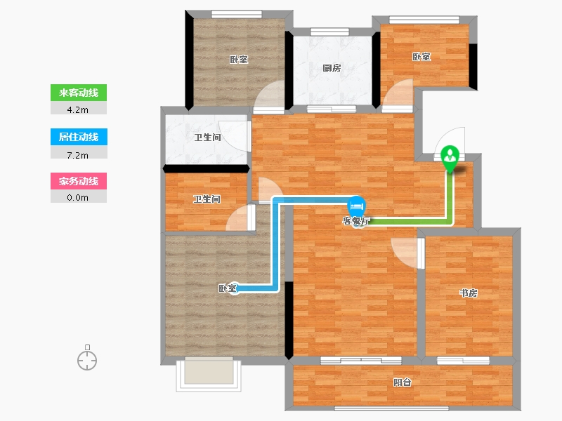 河南省-郑州市-中梁首府壹号-100.43-户型库-动静线