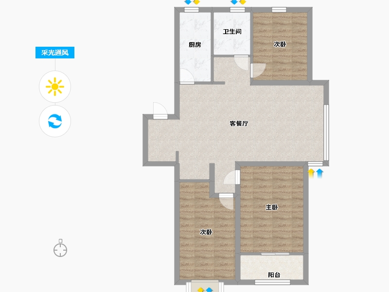 山东省-青岛市-中建锦绣城-86.00-户型库-采光通风