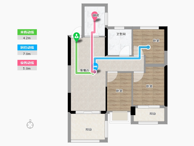 福建省-漳州市-瀚海五凤城-71.00-户型库-动静线