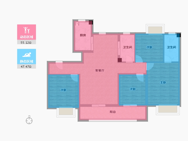 江西省-南昌市-中大煌盛-91.00-户型库-动静分区