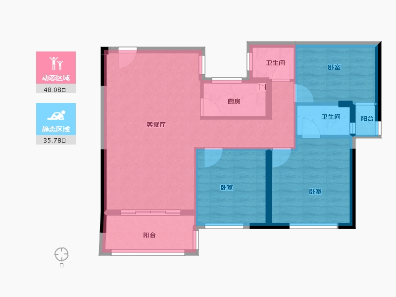 福建省-宁德市-中茵・外滩1号-75.00-户型库-动静分区