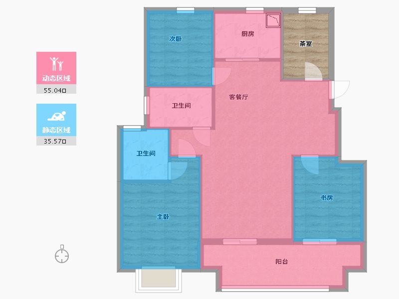 江西省-南昌市-国贸凤凰原-87.00-户型库-动静分区