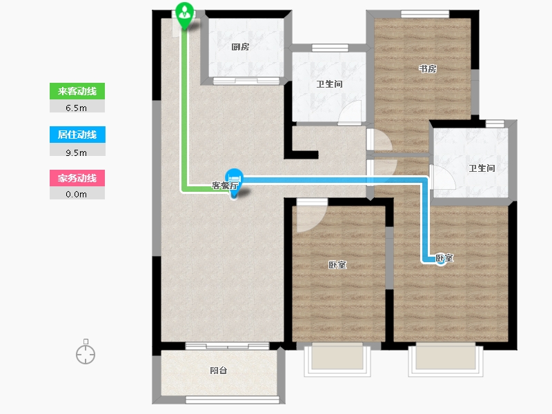 河南省-安阳市-嘉洲格林小镇-104.00-户型库-动静线