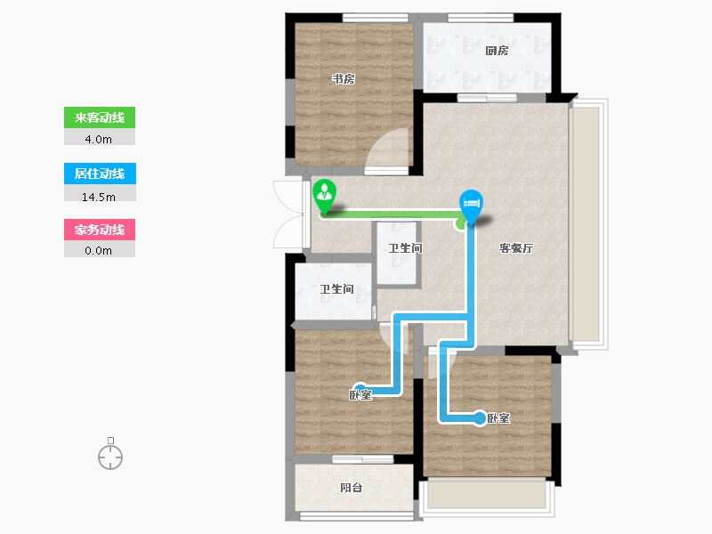 河南省-焦作市-亿祥亲亲里-85.80-户型库-动静线