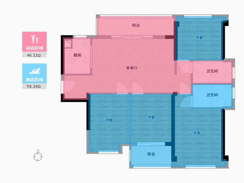 福建省-福州市-永泰外滩1号-92.00-户型库-动静分区