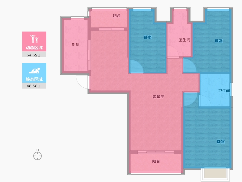 河南省-郑州市-御品蔚来云城-102.00-户型库-动静分区