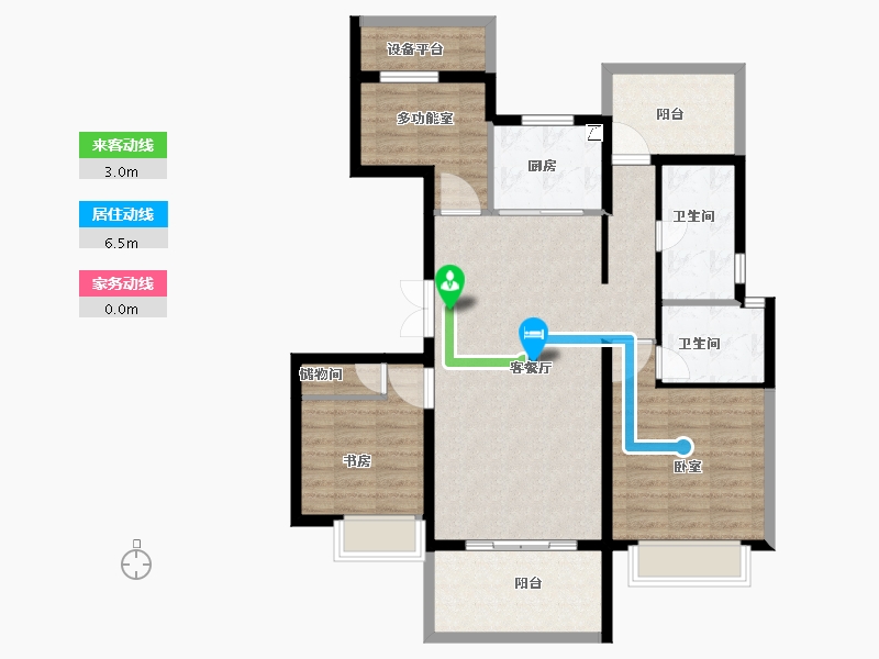 安徽省-合肥市-中国铁建悦湖国际-97.00-户型库-动静线