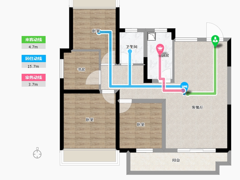 安徽省-合肥市-京冠·领港壹号-82.84-户型库-动静线