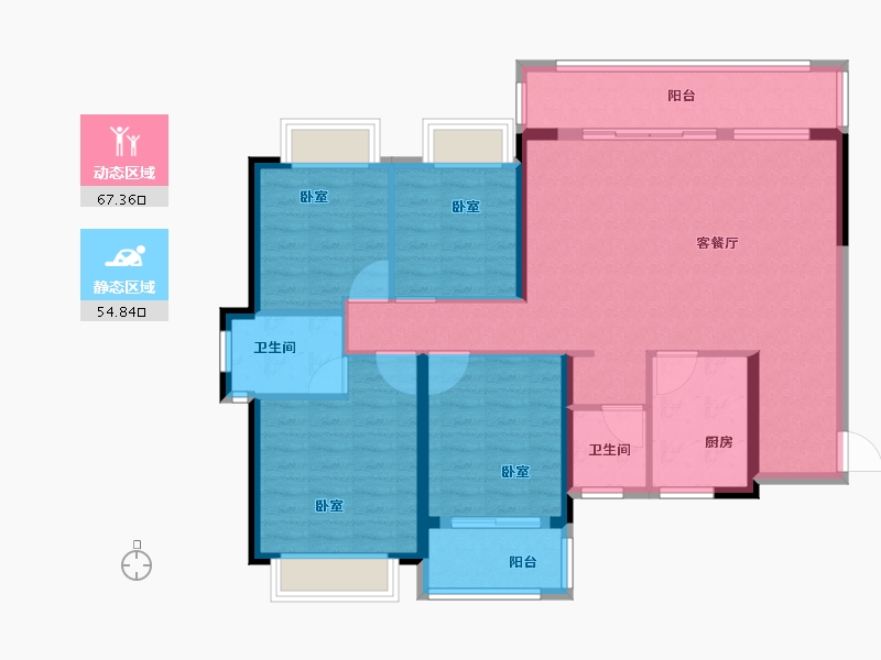 福建省-漳州市-瀚海五凤城-110.00-户型库-动静分区