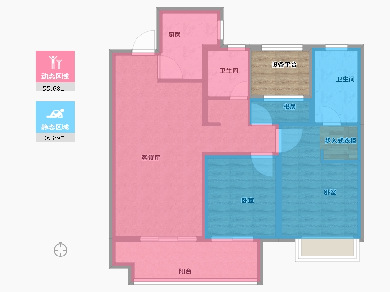 河南省-安阳市-建业多伦天筑-87.00-户型库-动静分区