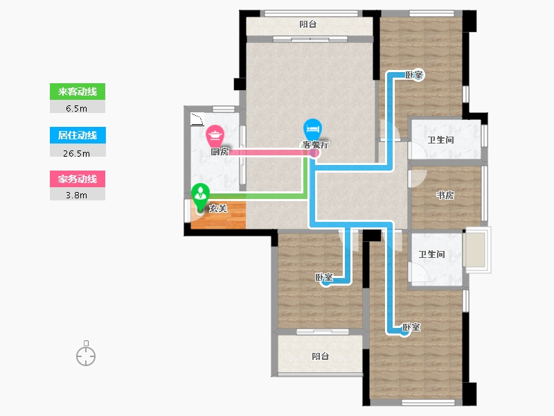 福建省-漳州市-平和御龙湾-118.54-户型库-动静线