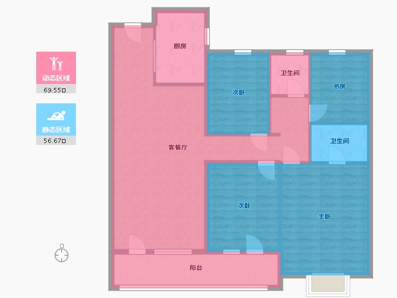 山东省-青岛市-灵山湾壹号-114.00-户型库-动静分区