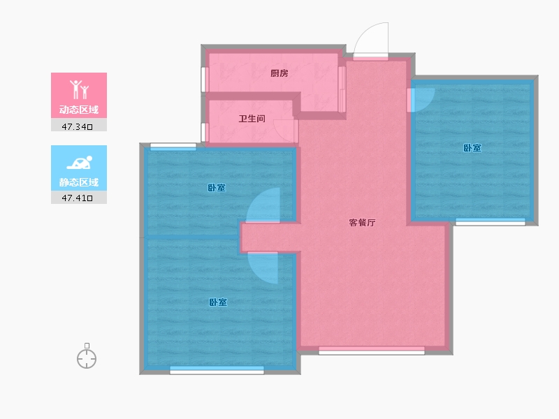 山东省-滨州市-海通御墅蓝庭-85.01-户型库-动静分区