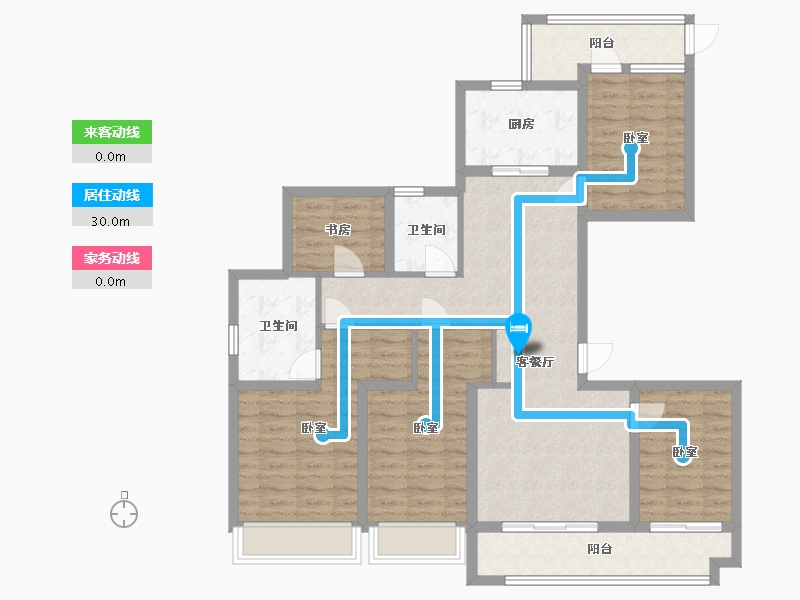 浙江省-杭州市-时代滨江翡翠之星-112.28-户型库-动静线