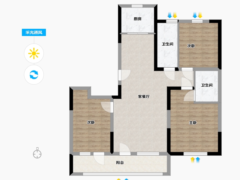 山东省-青岛市-麗山国际-100.00-户型库-采光通风