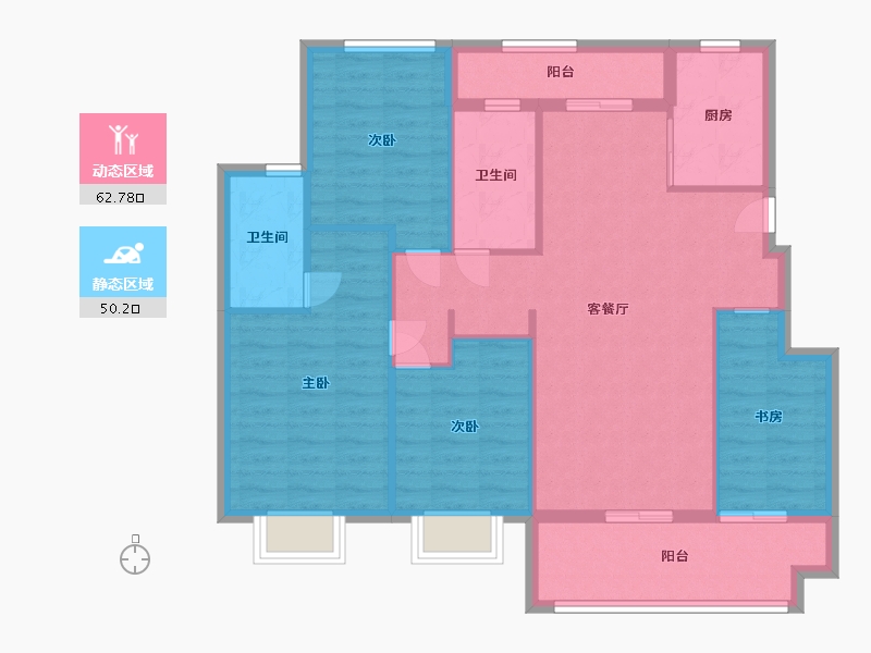 江西省-南昌市-国贸凤凰原-102.00-户型库-动静分区