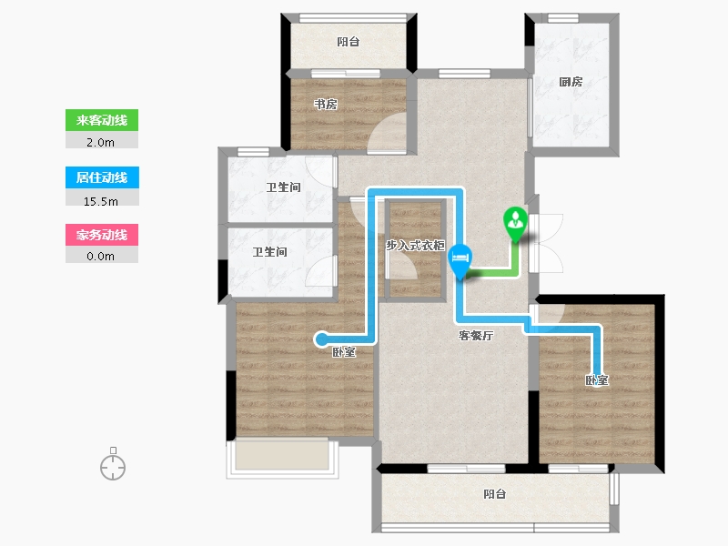 浙江省-绍兴市-大家映江南-96.12-户型库-动静线