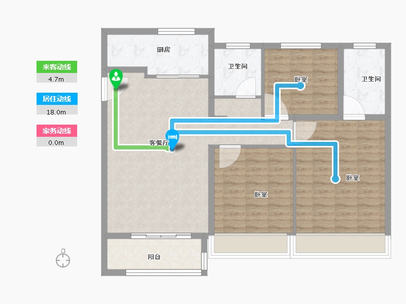 河南省-郑州市-郑北孔雀城-98.00-户型库-动静线