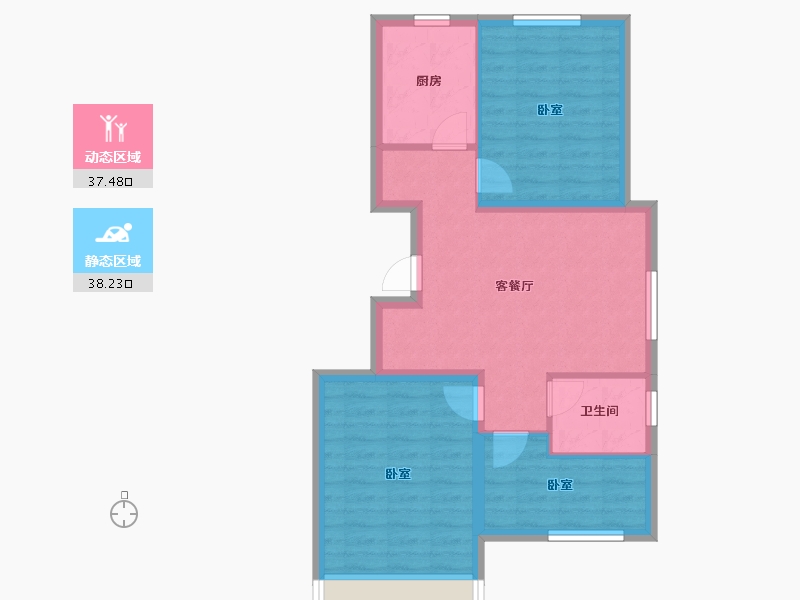 山东省-烟台市-长寿城-67.72-户型库-动静分区