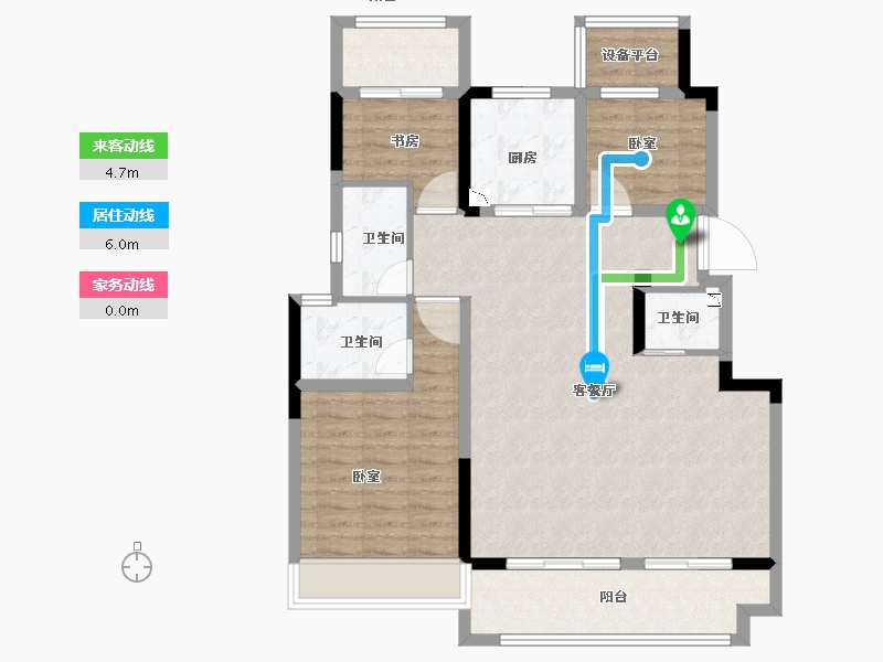 安徽省-合肥市-弘阳信德东方印-94.99-户型库-动静线