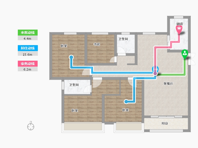 河南省-安阳市-西府景苑-110.70-户型库-动静线