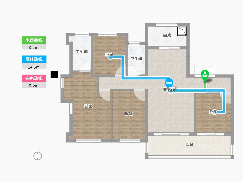 福建省-莆田市-天辉·悦府-103.00-户型库-动静线